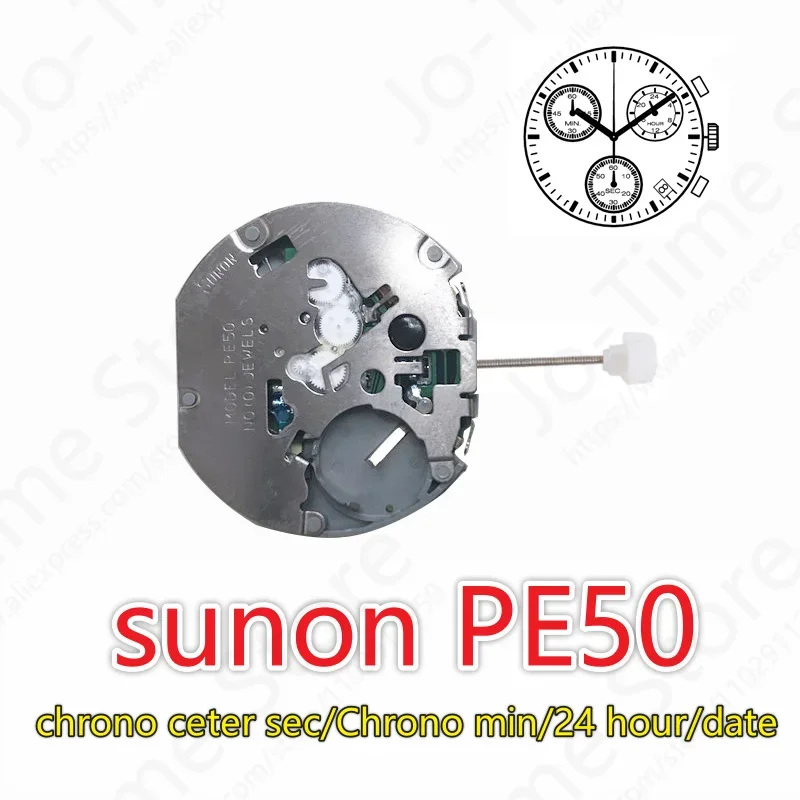 Sunon Pe50 Кварцевые часы Механизм Шестиконтактный одиночный календарь 2/6/10 Маленькие секундные многофункциональные аксессуары для часов Новый
Sunon Pe50 Кварцевые часы Механизм Шестиконтактный одиночный календарь 2/6/10 Маленькие секундные многофункциональные аксессуары для часов Новый