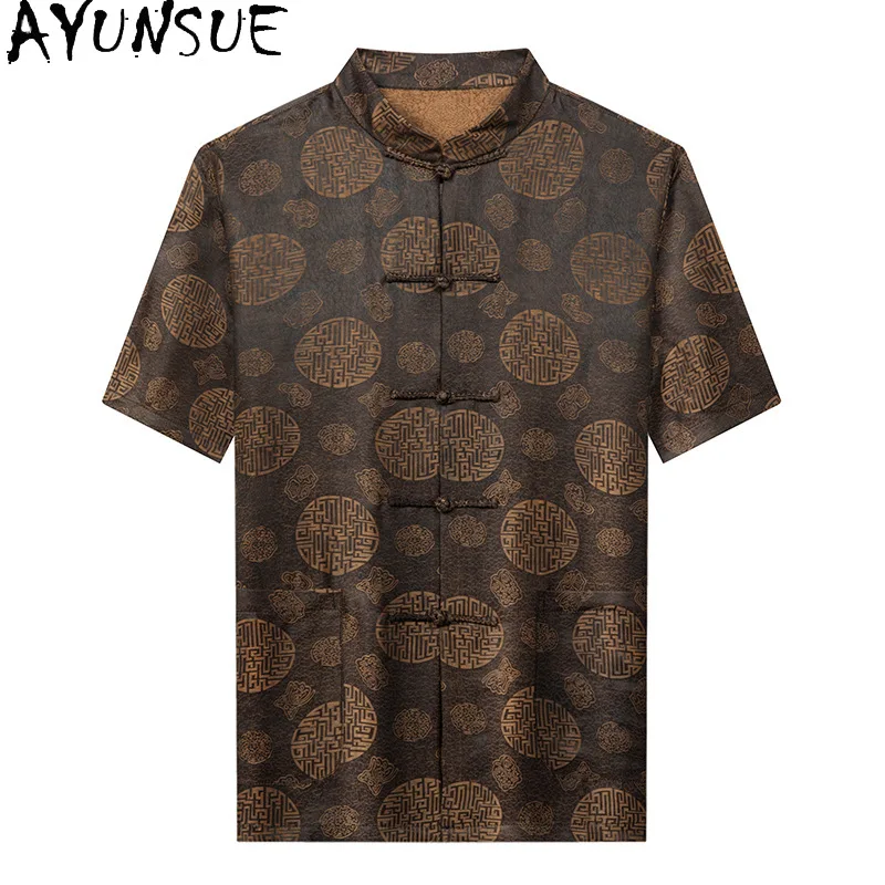 AYUNSUE Quality Gauze Silk Shirts for Men Summer Outfit 65% Mulberry Silk Shirt Man Clothing High-end Tops camisas de hombre
AYUNSUE Quality Gauze Silk Shirts for Men Summer Outfit 65% Mulberry Silk Shirt Man Clothing High-end Tops camisas de hombre