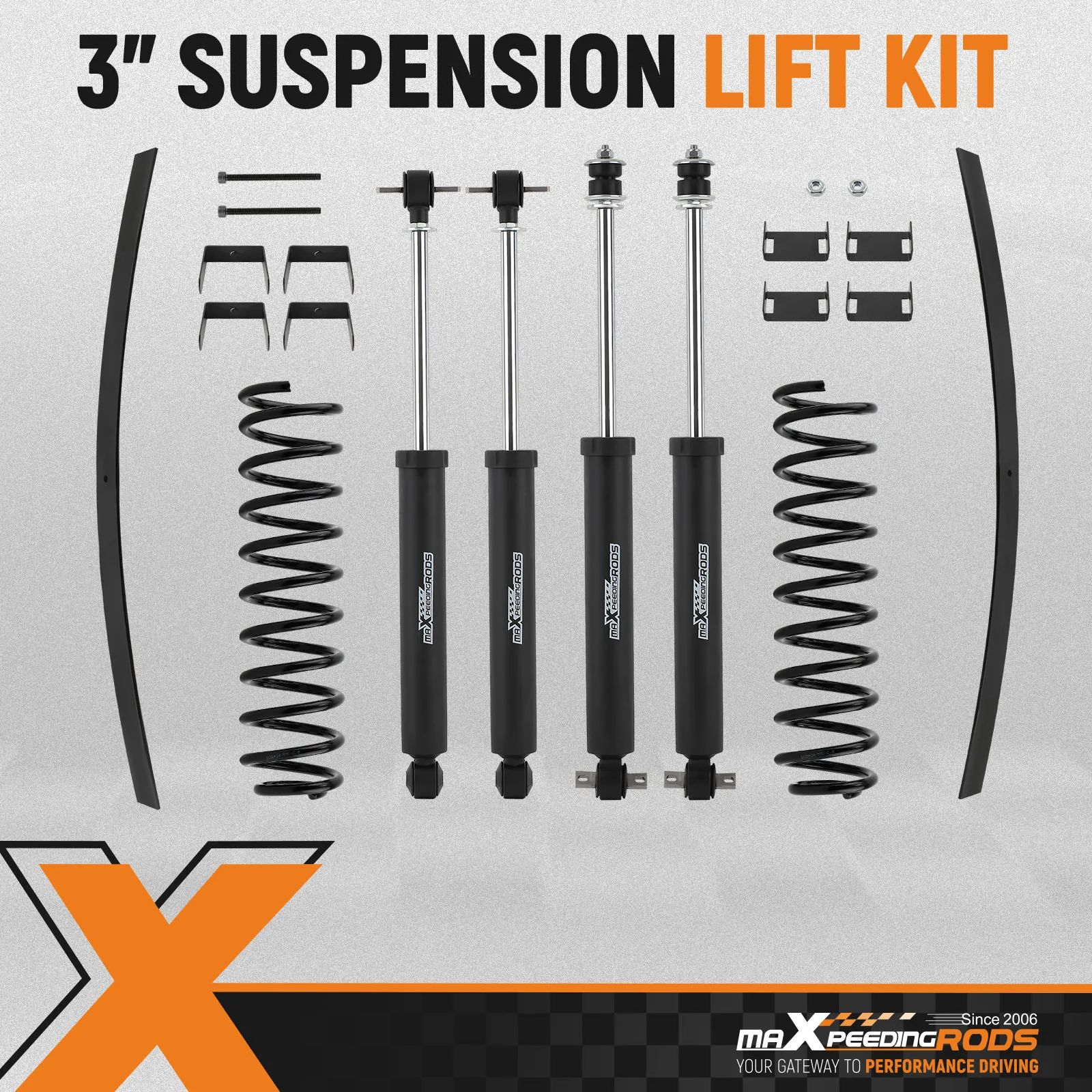 Комплект подъемника 3 "для Jeep Cherokee XJ 2WD 4WD 1984-2001, удары, гусеничная лента и пружины
Комплект подъемника 3 "для Jeep Cherokee XJ 2WD 4WD 1984-2001, удары, гусеничная лента и пружины