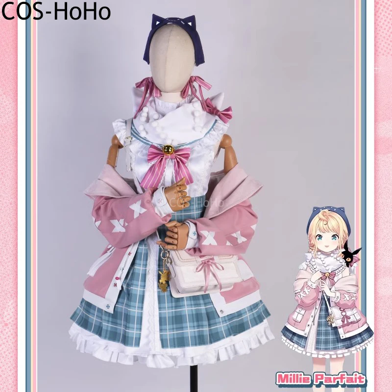COS-HoHo Vtuber Nijisanji Millie Parfait, новая зимняя одежда, милая униформа, карнавальный костюм, женский наряд для вечеринки на Хэллоуин
COS-HoHo Vtuber Nijisanji Millie Parfait, новая зимняя одежда, милая униформа, карнавальный костюм, женский наряд для вечеринки на Хэллоуин