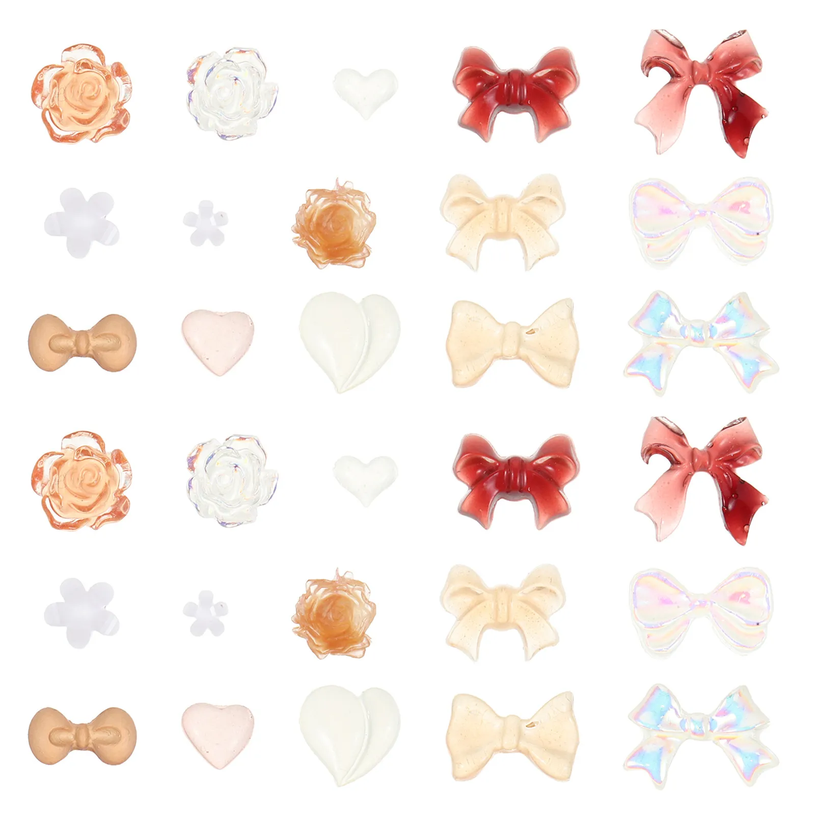 300Pcs Bowknot Nail Charms Resin Shimmer Flatback Multi Shape Nail Jewelry Gems DIY Decoration Accessories
300Pcs Bowknot Nail Charms Resin Shimmer Flatback Multi Shape Nail Jewelry Gems DIY Decoration Accessories
