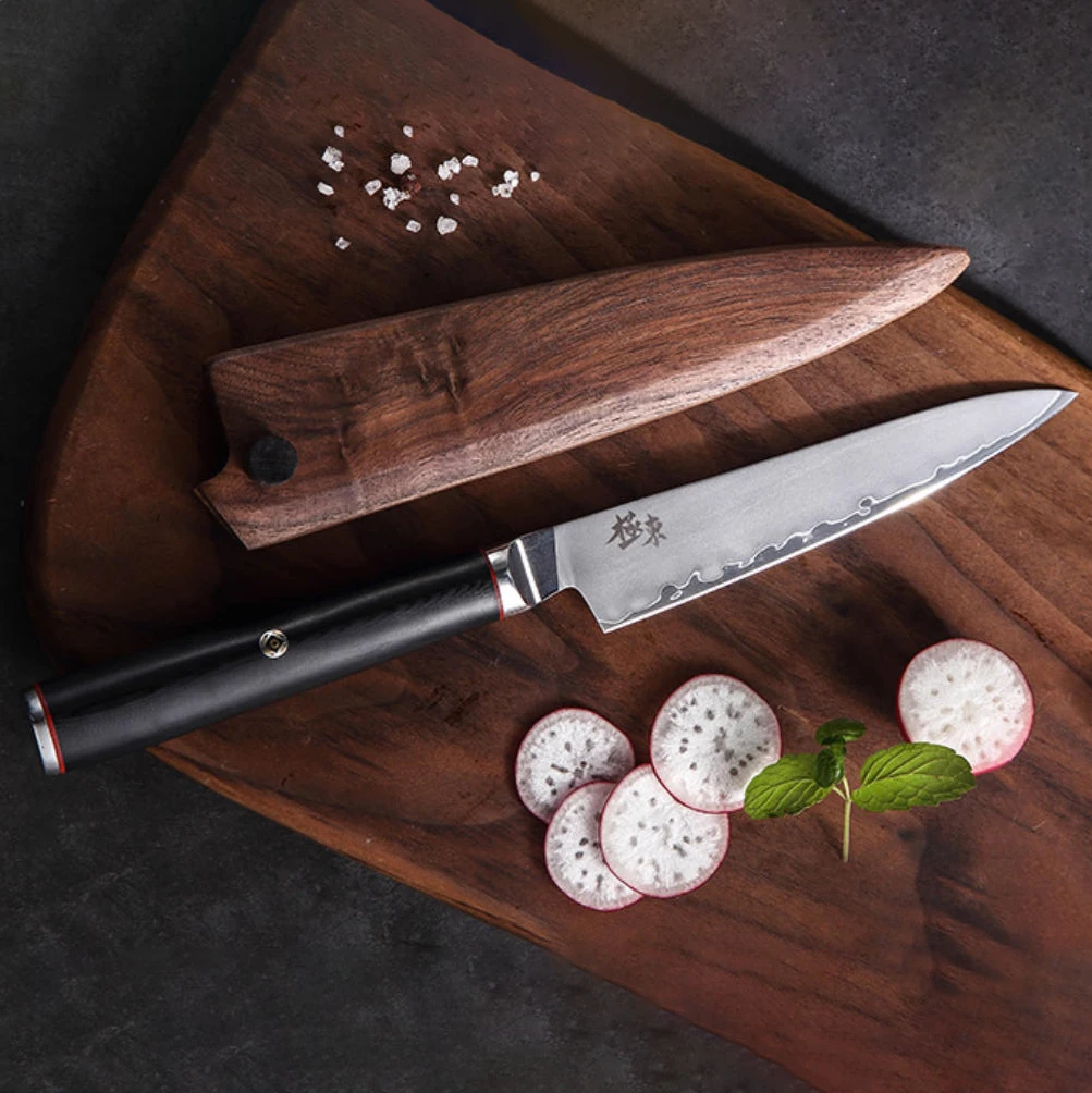 4 Inch Paring Knife With Wood Cover 3-layers Clad Steel AUS-10 Blade G10 Handle Cleaver Steak Utility Barbecue Kitchen Knives
4 Inch Paring Knife With Wood Cover 3-layers Clad Steel AUS-10 Blade G10 Handle Cleaver Steak Utility Barbecue Kitchen Knives