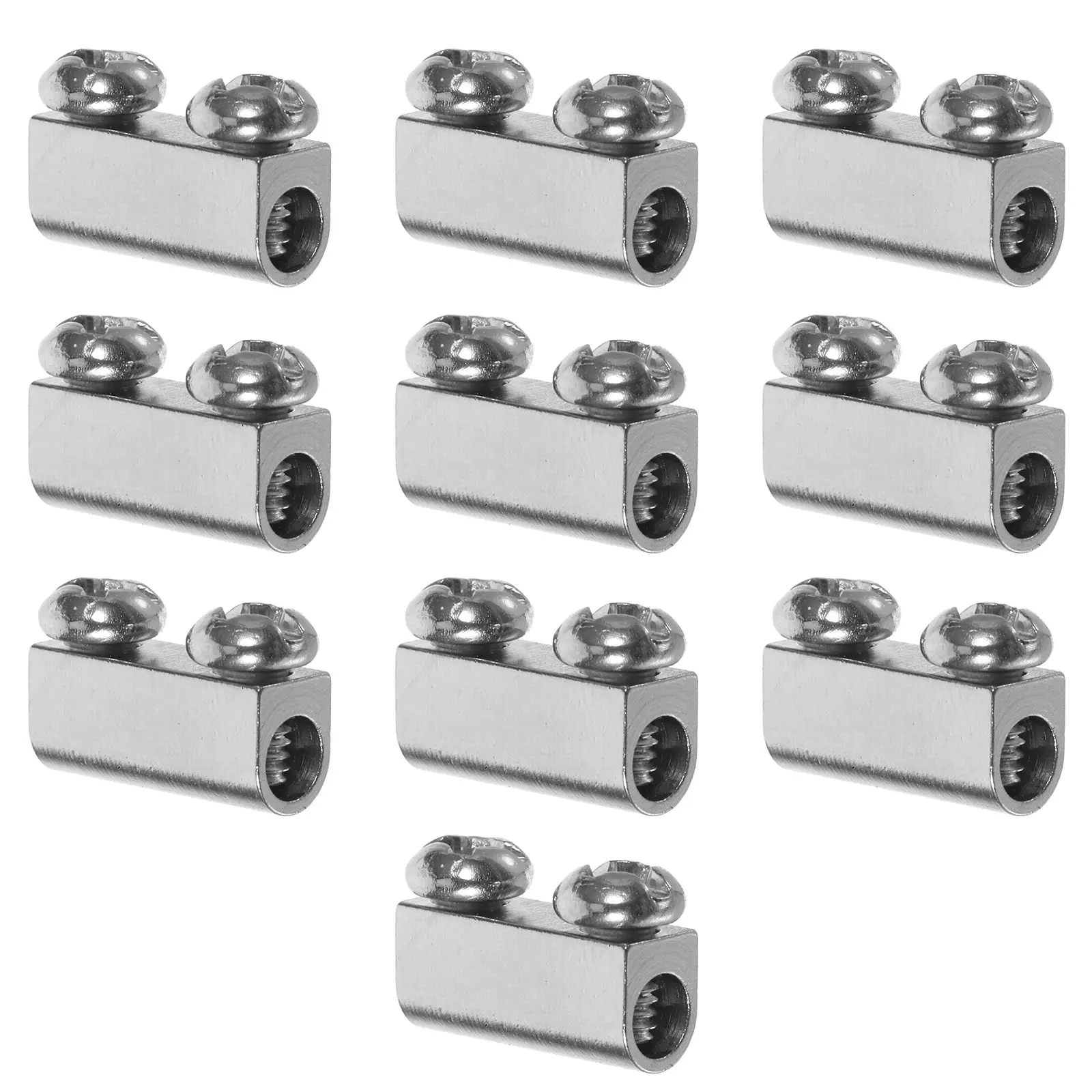 10pcs Bidirectional Wire Locker Clamps 1-1.5mm Cable Clip Fastener Stainless Steel Railing Fence Deck Construction
10pcs Bidirectional Wire Locker Clamps 1-1.5mm Cable Clip Fastener Stainless Steel Railing Fence Deck Construction