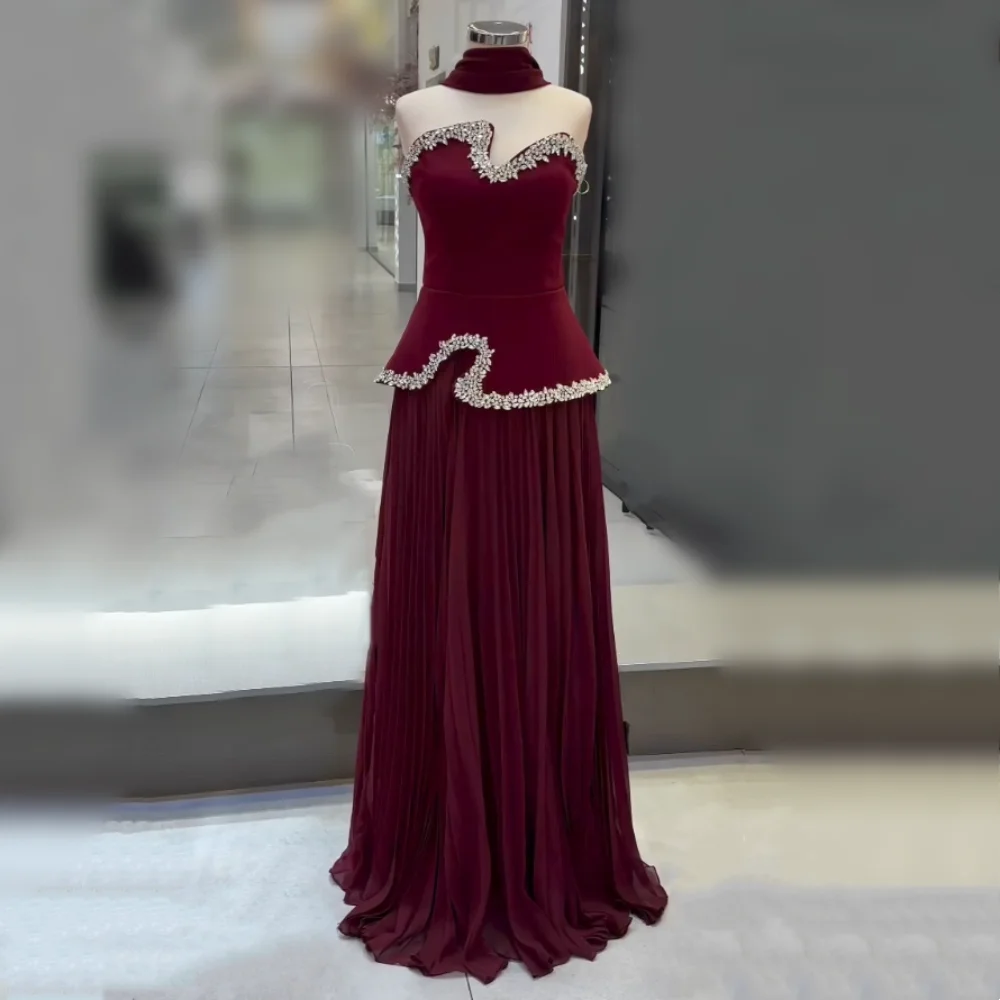 Customized Elegantes sleeveless Evening Dress With RhinestoneA-line Long Dresses Bespoke Occasion Grace Prom Party Wedding
Customized Elegantes sleeveless Evening Dress With RhinestoneA-line Long Dresses Bespoke Occasion Grace Prom Party Wedding