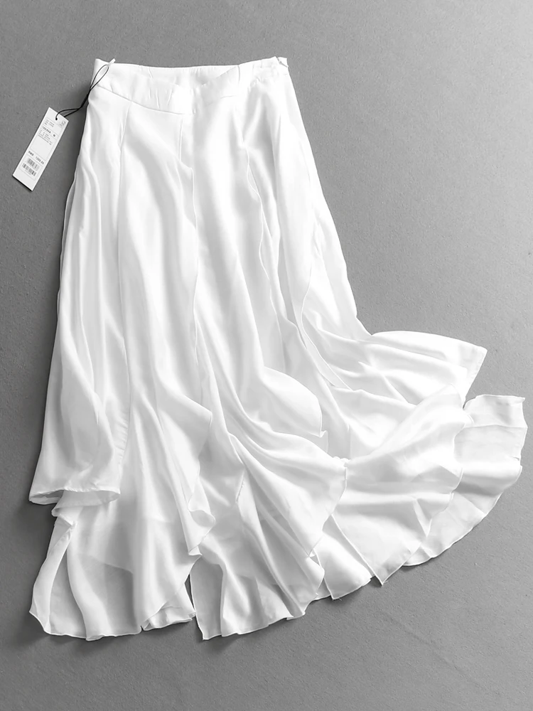 Elegant High Waist Pure Color Women's Skirt Loose A-Line Midi Skirt Asymmetrical Hemline Floaty Skirt Half Body Skirt
Elegant High Waist Pure Color Women's Skirt Loose A-Line Midi Skirt Asymmetrical Hemline Floaty Skirt Half Body Skirt