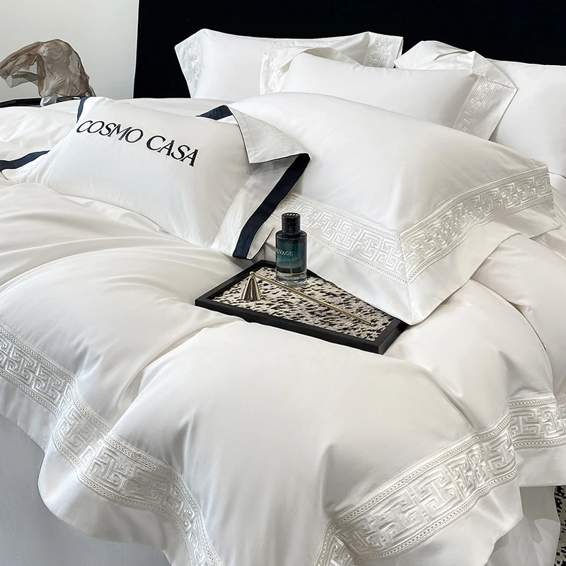 Luxury Style 600TC Cotton 100% Hollow Lace Long Staple Cotton Bedding Set Bed Sheets Duvet Cover 200x230 220x240cm Pillowcases
Luxury Style 600TC Cotton 100% Hollow Lace Long Staple Cotton Bedding Set Bed Sheets Duvet Cover 200x230 220x240cm Pillowcases