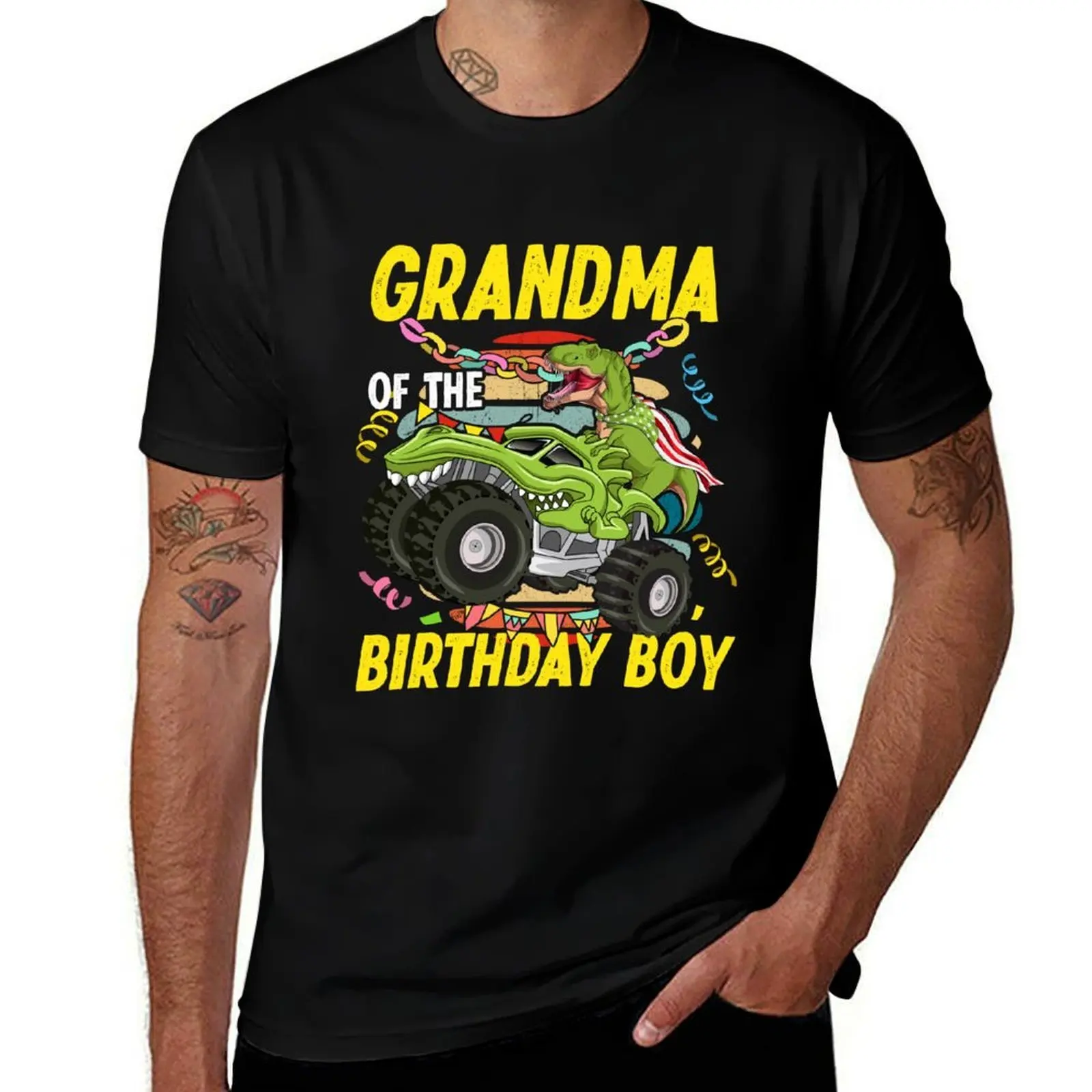 Grandma Of The Birthday Boy Cool T-Rex Riding A Monster Truck T-Shirt man t shirt heavy cotton funny t shirts cotton T-Shirt
Grandma Of The Birthday Boy Cool T-Rex Riding A Monster Truck T-Shirt man t shirt heavy cotton funny t shirts cotton T-Shirt