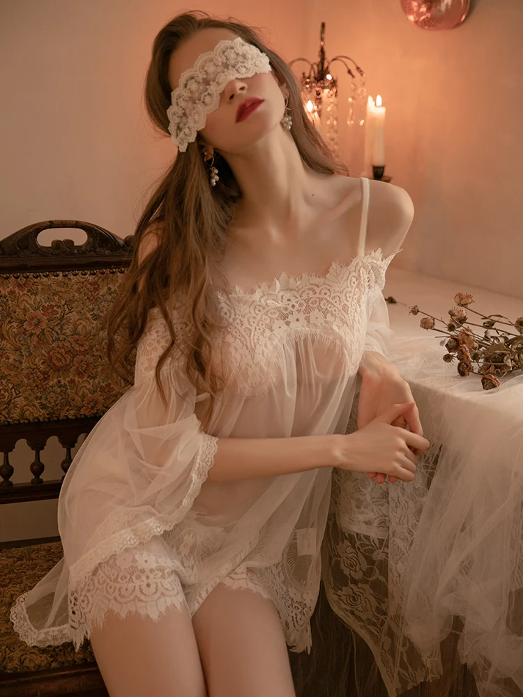 Lace Teddy Dress Sexy Lingerie For Woman Transparent Private Clothing Babydoll Nightwear Underwear Sheer Love Hot Sleepwear
Lace Teddy Dress Sexy Lingerie For Woman Transparent Private Clothing Babydoll Nightwear Underwear Sheer Love Hot Sleepwear