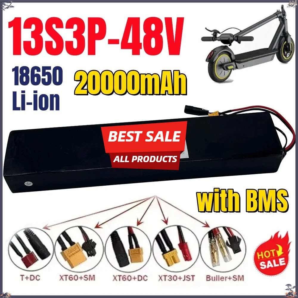 Новый аккумуляторный блок 2026 13S3P 48В 20000мАч большой емкости 1000Вт на литий-ионных элементах 18650, подходит для 54.6В, с BMS+зарядным устройством
Новый аккумуляторный блок 2026 13S3P 48В 20000мАч большой емкости 1000Вт на литий-ионных элементах 18650, подходит для 54.6В, с BMS+зарядным устройством