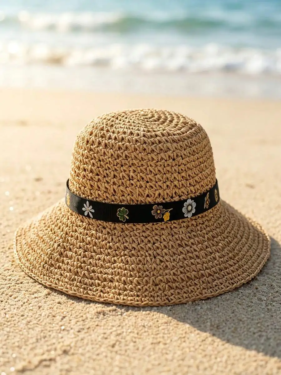 Womens Crochet Wide Brim Foldable Straw Hat For Beach Summer Vacation
Womens Crochet Wide Brim Foldable Straw Hat For Beach Summer Vacation