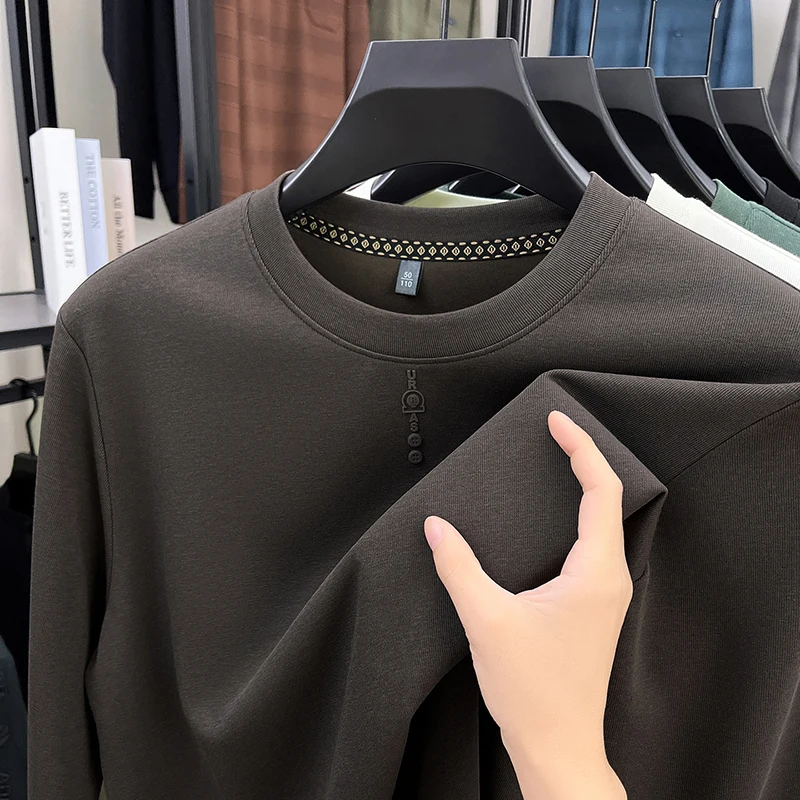 Новинка 2025 года, мужская толстовка с капюшоном, весенне-осенняя футболка с круглым вырезом и длинными рукавами, свободная повседневная универсальная верхняя базовая рубашка 
Новинка 2025 года, мужская толстовка с капюшоном, весенне-осенняя футболка с круглым вырезом и длинными рукавами, свободная повседневная универсальная верхняя базовая рубашка