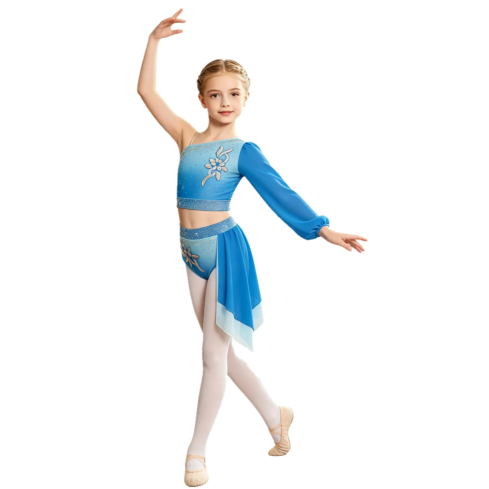 Kids Girls Lyrical Dance Ballet Skating Gymnastics Acrobatics Performance Outfit Rhinestone Sequin Crop Top with Briefs Skirt
Kids Girls Lyrical Dance Ballet Skating Gymnastics Acrobatics Performance Outfit Rhinestone Sequin Crop Top with Briefs Skirt