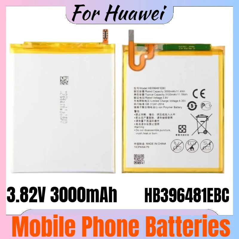 HB396481EBC Mobile Phone Battery 3.82V 3000mAh for Huawei Ascend G7 Plus /Honor 5X 5A G8 G8X 5C 7C 7A 8 9 10 New High Quality
HB396481EBC Mobile Phone Battery 3.82V 3000mAh for Huawei Ascend G7 Plus /Honor 5X 5A G8 G8X 5C 7C 7A 8 9 10 New High Quality
