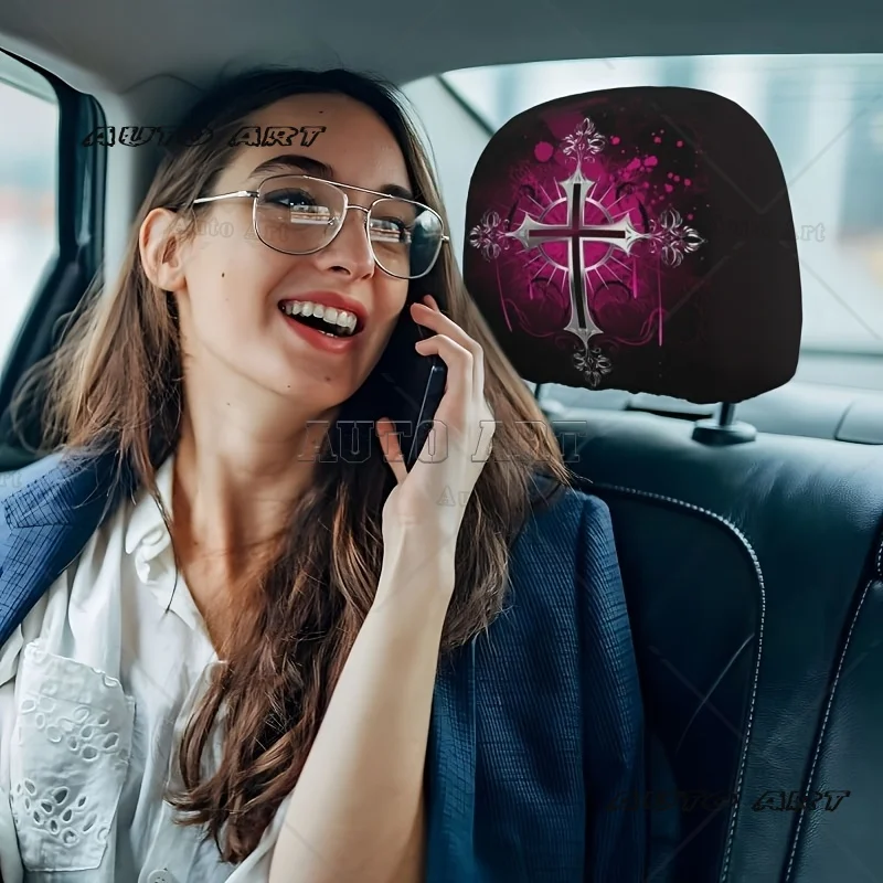 2 шт., чехол на подголовник автомобиля с розовым крестом, наволочка для защиты салона автомобиля, подходит для всех транспортных средств, аксессуары для салона автомобиля
2 шт., чехол на подголовник автомобиля с розовым крестом, наволочка для защиты салона автомобиля, подходит для всех транспортных средств, аксессуары для салона автомобиля