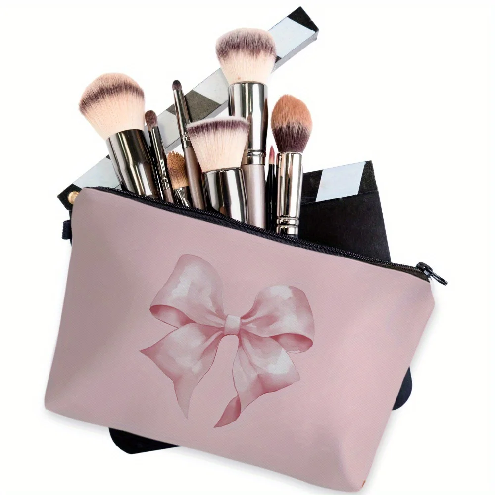 Cartoon Cute Waterproof Cosmetic Bag - Pink Bow Print Makeup Pouch, Portable Organizer, Travel Toiletry Case, Festive Gift Idea
Cartoon Cute Waterproof Cosmetic Bag - Pink Bow Print Makeup Pouch, Portable Organizer, Travel Toiletry Case, Festive Gift Idea
