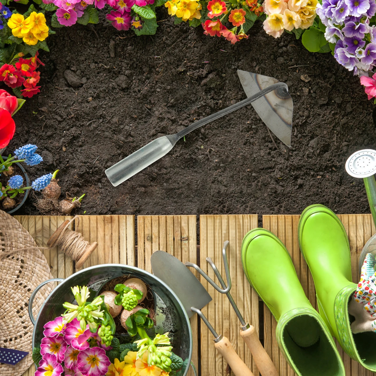 Hardened Garden Handheld Hoe Metal Hoeing Tool for Weeding Soil Loosening Planting Household Garden
Hardened Garden Handheld Hoe Metal Hoeing Tool for Weeding Soil Loosening Planting Household Garden