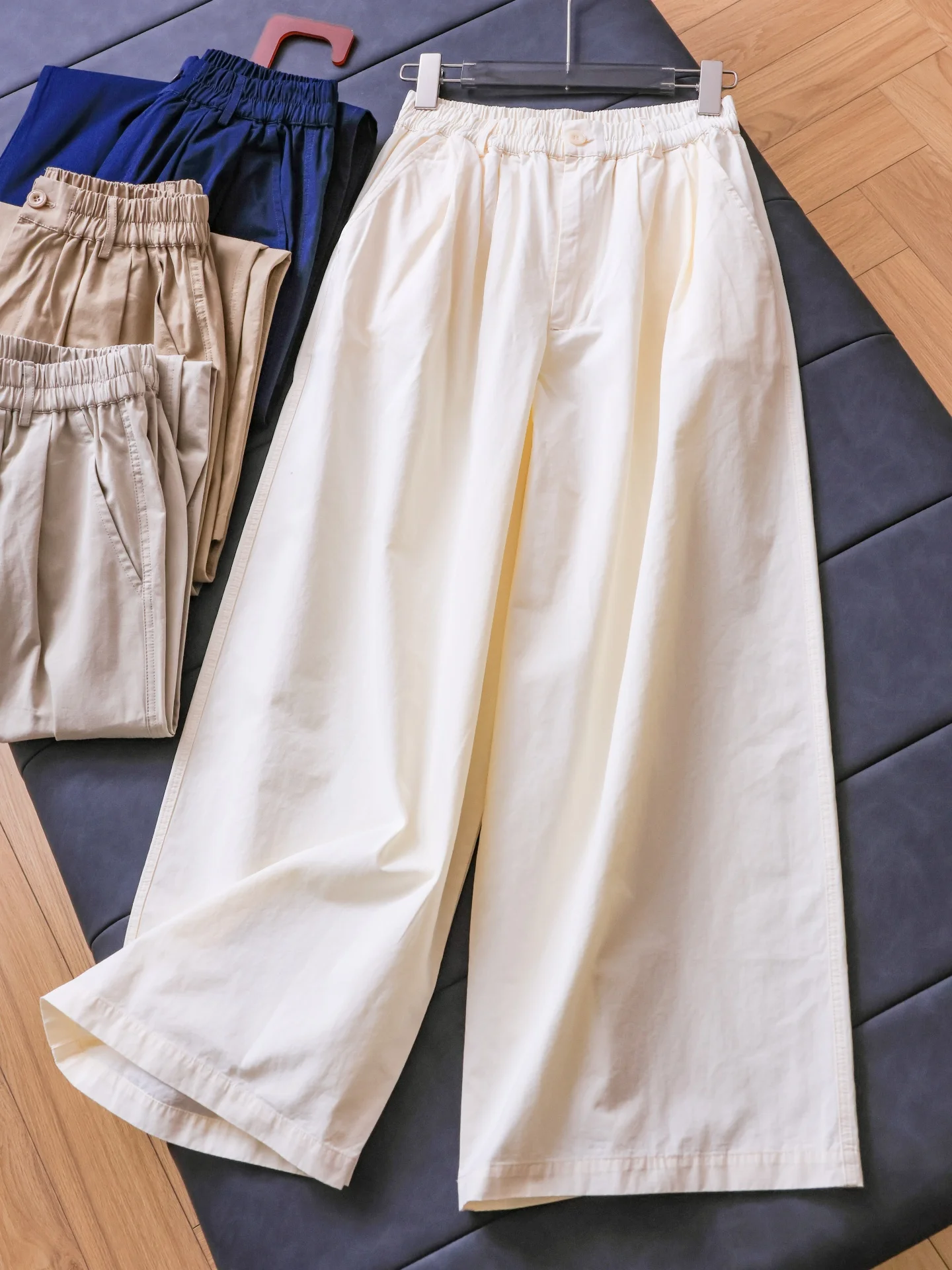 High Waist Wide Leg Pants Loose Comfortable Casual Women's Pure Color Elastic Waist Cotton Straight Tube Pants Summer 2026
High Waist Wide Leg Pants Loose Comfortable Casual Women's Pure Color Elastic Waist Cotton Straight Tube Pants Summer 2026