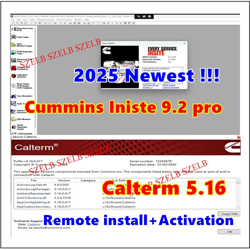 2025 Cummins Insite 9.2 pro + cummins calterm 5.16 Fault Code Engine Tests for CMS Electronic Service Diagnostic Free Install
2025 Cummins Insite 9.2 pro + cummins calterm 5.16 Fault Code Engine Tests for CMS Electronic Service Diagnostic Free Install