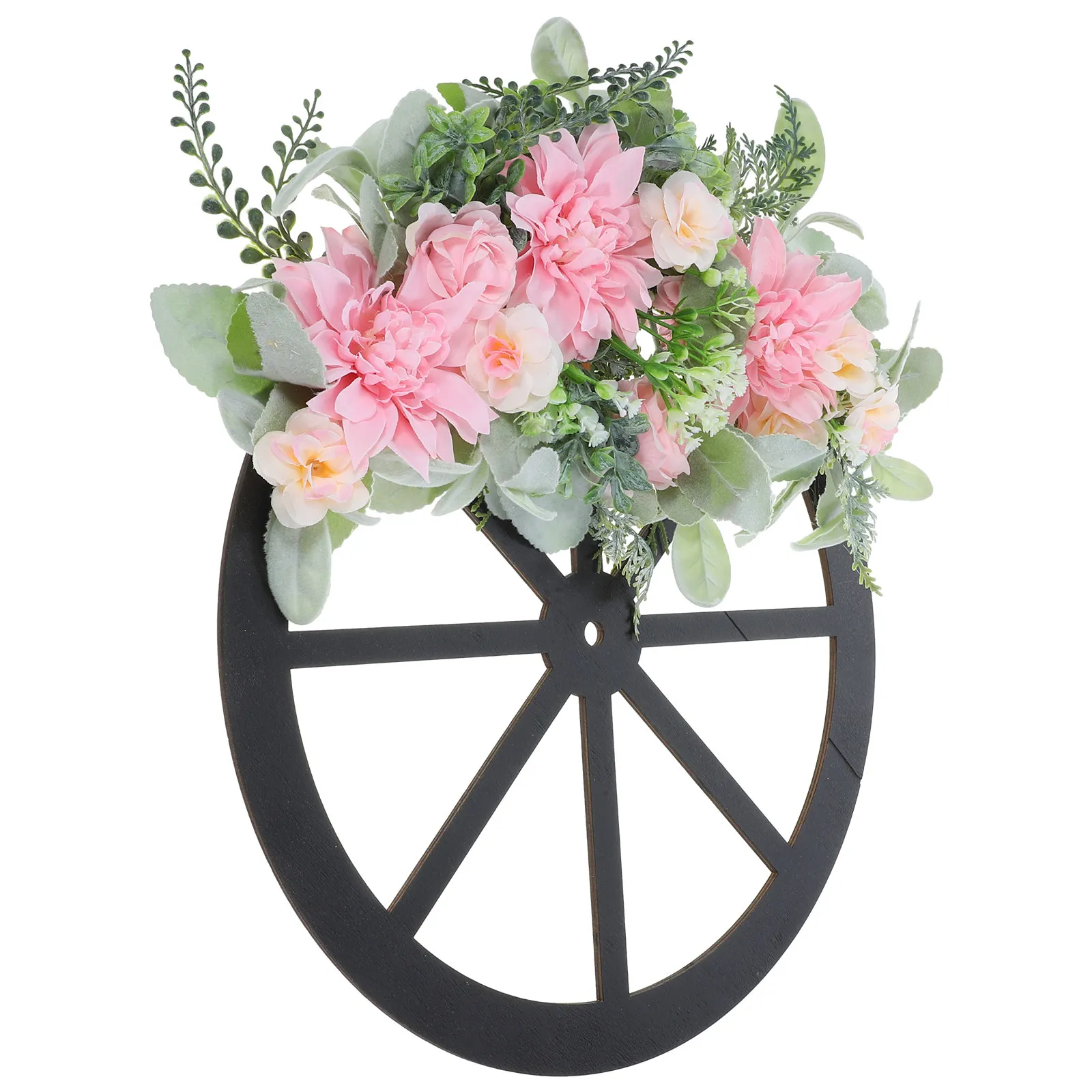 Spring Wreath Artificial Greenery Wood Wheel Floral Wreath Lifelike Leaf Garland for Front Door Wall Shop Window Decor Gift
Spring Wreath Artificial Greenery Wood Wheel Floral Wreath Lifelike Leaf Garland for Front Door Wall Shop Window Decor Gift