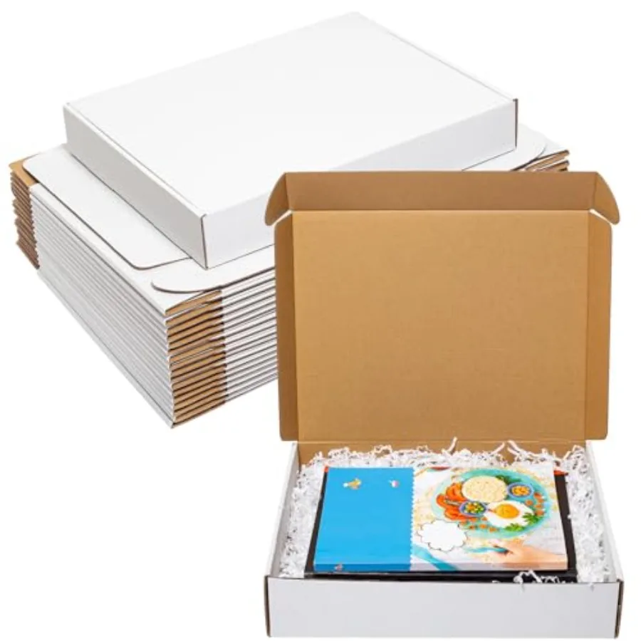 White Shipping Boxes 25 Pack - Corrugated Cardboard Box Mailers for Small Business Literature Mailer Packaging Supplies
White Shipping Boxes 25 Pack - Corrugated Cardboard Box Mailers for Small Business Literature Mailer Packaging Supplies