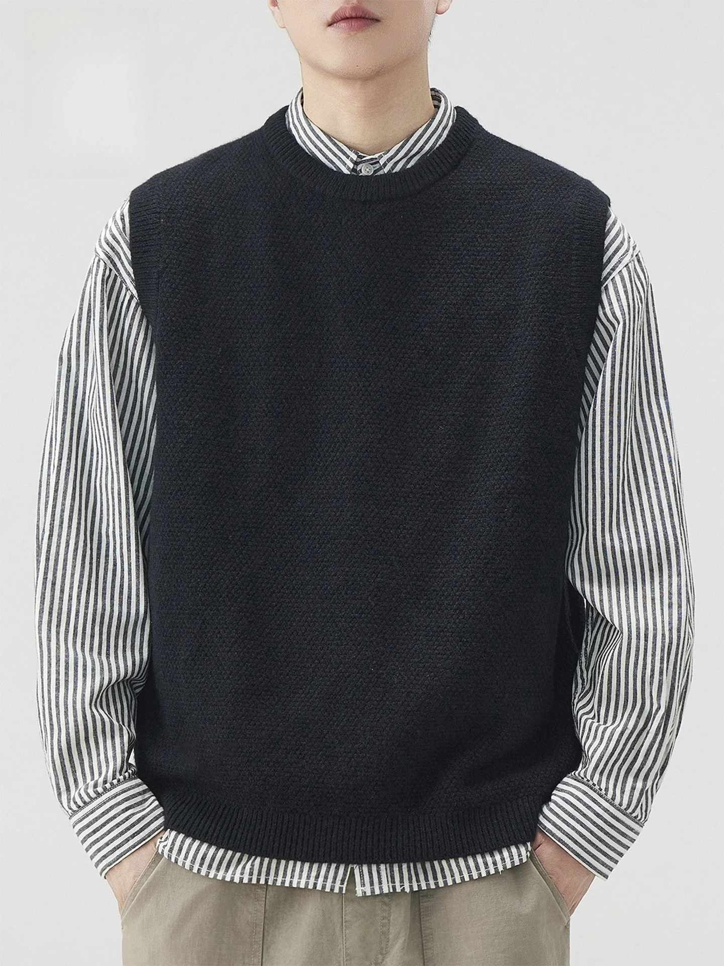 Rn Casual Loose Men's Knitted Sweater Fake Two-Piece Svel round Ne Pullover Spring 2026 New Sle Comfortable Fit
Rn Casual Loose Men's Knitted Sweater Fake Two-Piece Svel round Ne Pullover Spring 2026 New Sle Comfortable Fit