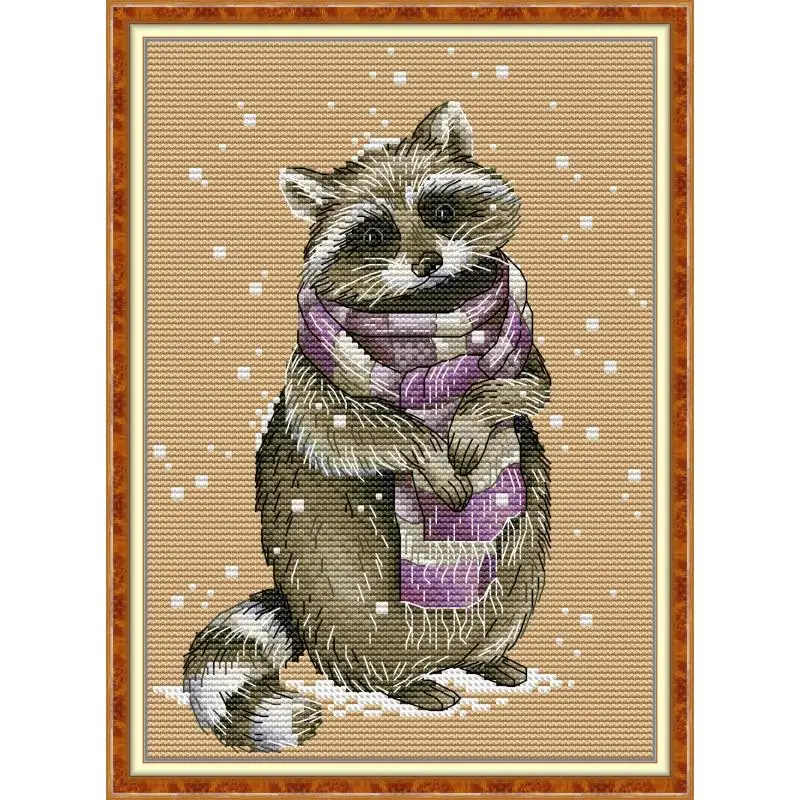 Maydear Full Cross Stitch Kit, 11CT/14CT/16CT/9CT Aida Fabric,DMC Threads Sewing Pattern Embroidery Set-Winter - Raccoon
Maydear Full Cross Stitch Kit, 11CT/14CT/16CT/9CT Aida Fabric,DMC Threads Sewing Pattern Embroidery Set-Winter - Raccoon