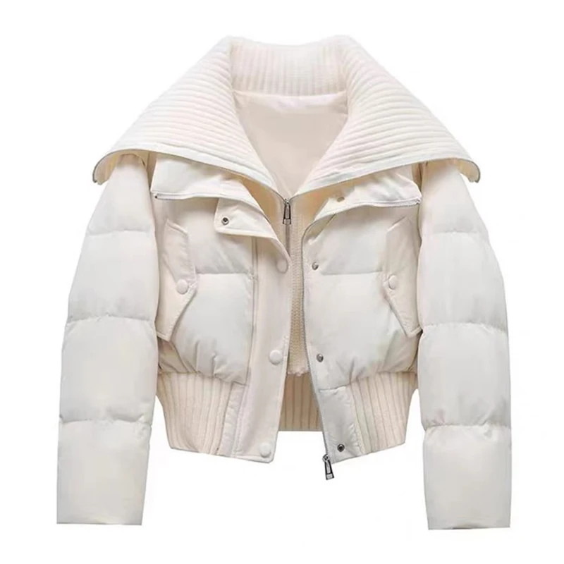 YIBASHU Autumn Winter Women Fake Two Pieces Padded Jacket Turn-down Collar Crop Down Jacket Korean Thick Parkas Outwears Designe
YIBASHU Autumn Winter Women Fake Two Pieces Padded Jacket Turn-down Collar Crop Down Jacket Korean Thick Parkas Outwears Designe