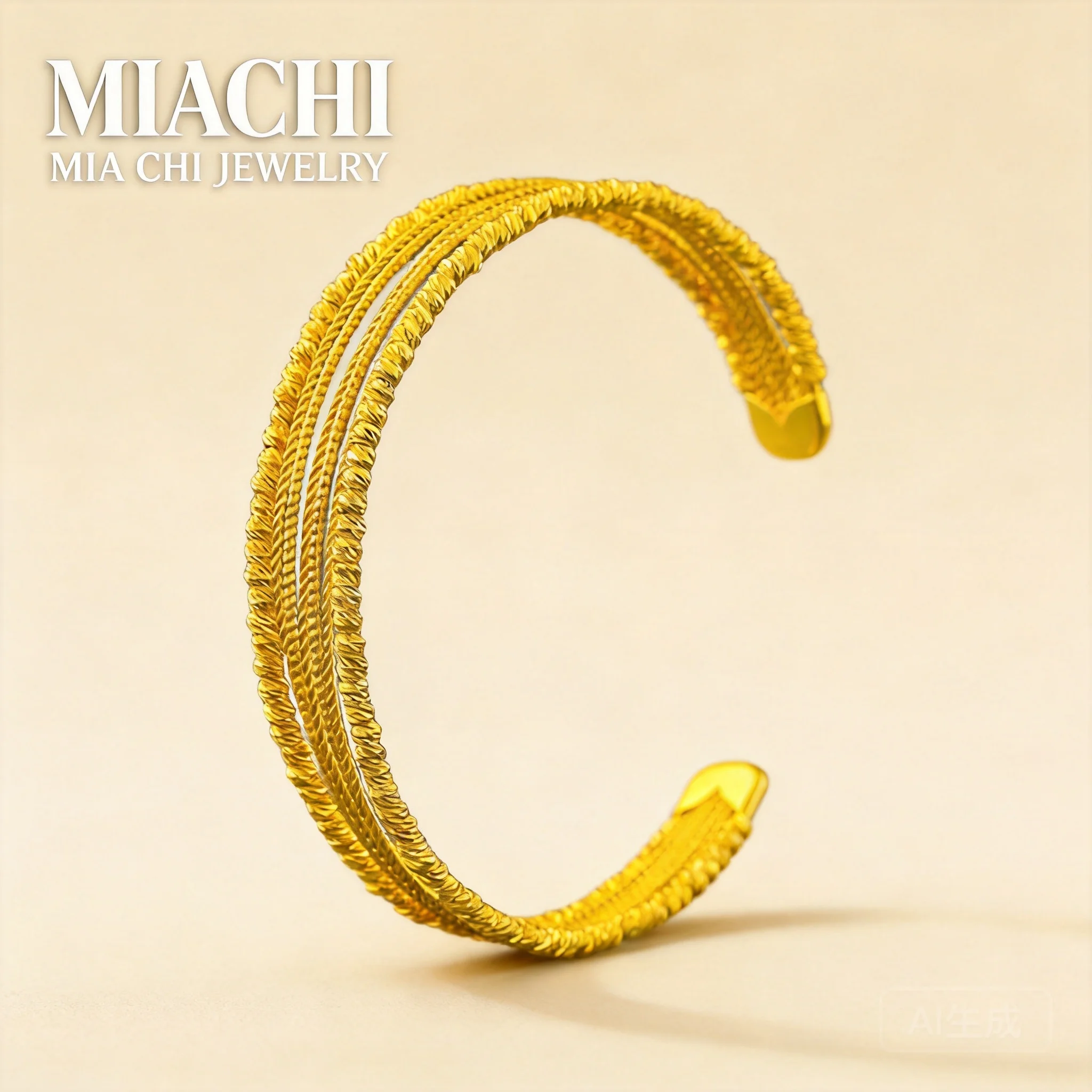 Chinese Style Lucky Feng Shui Blessing Wealth Attracting Sand Gold Plated Multi Layer Braided Twisted Wheat Open Cuff Bangle For
Chinese Style Lucky Feng Shui Blessing Wealth Attracting Sand Gold Plated Multi Layer Braided Twisted Wheat Open Cuff Bangle For