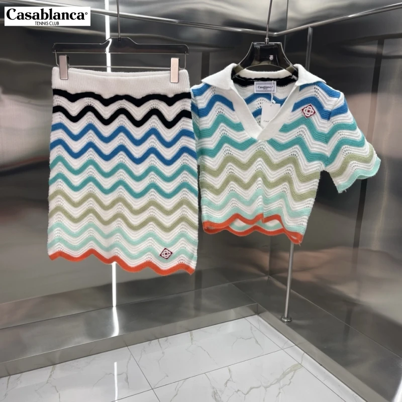 Футболка CASABLANCA из 100% хлопка, летний женский летний комплект, пляжная футболка с коротким рукавом и круглым вырезом, женский комплект из двух предметов
Футболка CASABLANCA из 100% хлопка, летний женский летний комплект, пляжная футболка с коротким рукавом и круглым вырезом, женский комплект из двух предметов