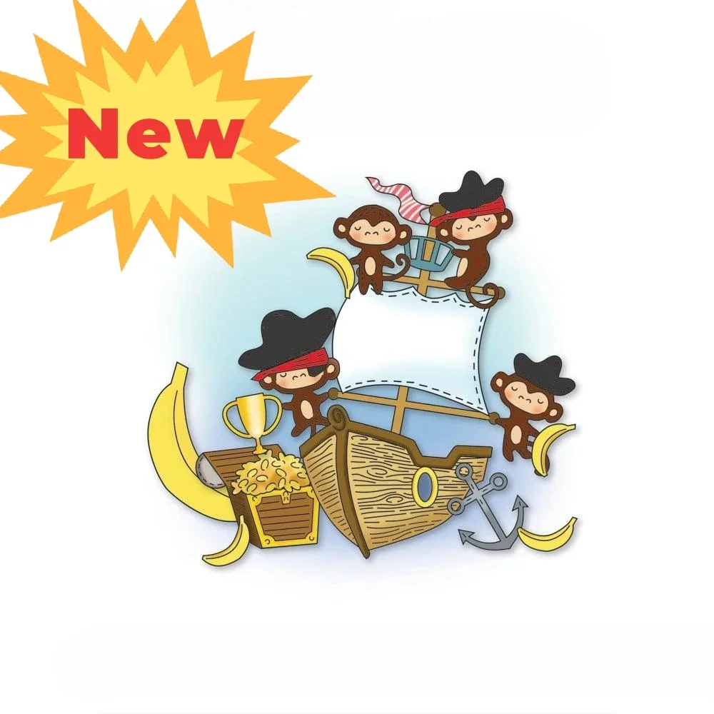 Pirate Monkey Metal Cutting Dies for DIY Making Card Scrapbook Embossed Paper Album Craft Supplies Template Decoration 2024 New
Pirate Monkey Metal Cutting Dies for DIY Making Card Scrapbook Embossed Paper Album Craft Supplies Template Decoration 2024 New
