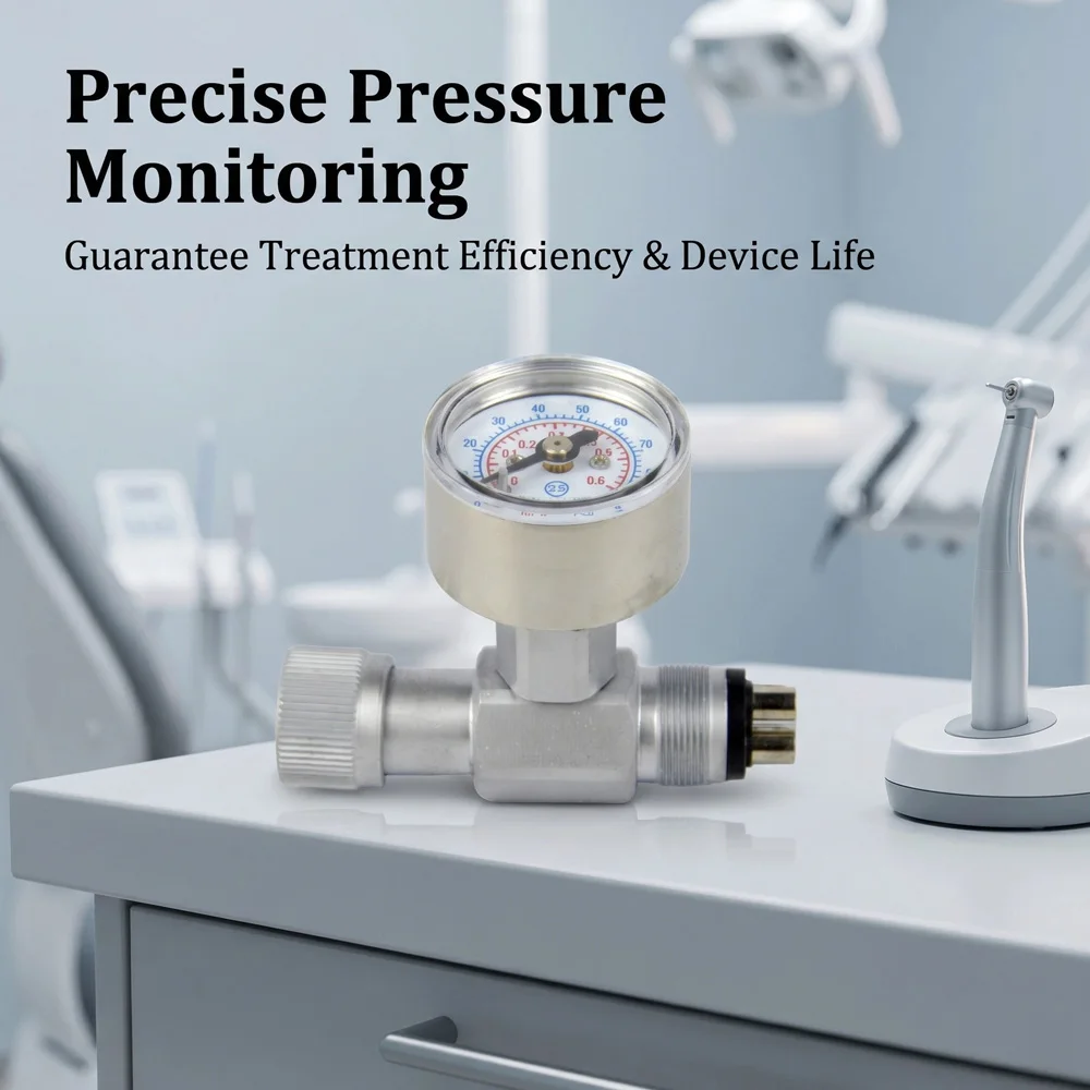 Dental 2-hole/4-hole handpiece pressure monitoring gauge pressure gauge precise measurement clear scale dental tools
Dental 2-hole/4-hole handpiece pressure monitoring gauge pressure gauge precise measurement clear scale dental tools