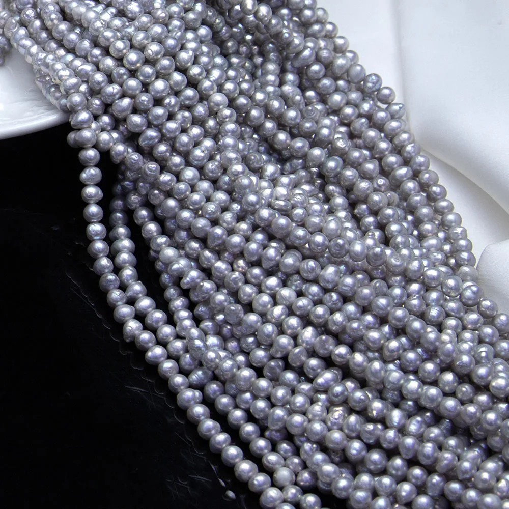 5-6mm Natural Freshwater Pearl Beads Strand Potato-shaped Grey Semi-finished Material for Making Necklace Bracelet Accessories
5-6mm Natural Freshwater Pearl Beads Strand Potato-shaped Grey Semi-finished Material for Making Necklace Bracelet Accessories