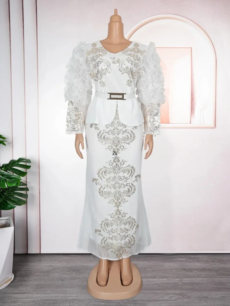 African Clothes Dashiki Elegant Sequin Turkey Tight Dress Party Evening Gown Daily Wear Puff Sleeve 2025
African Clothes Dashiki Elegant Sequin Turkey Tight Dress Party Evening Gown Daily Wear Puff Sleeve 2025