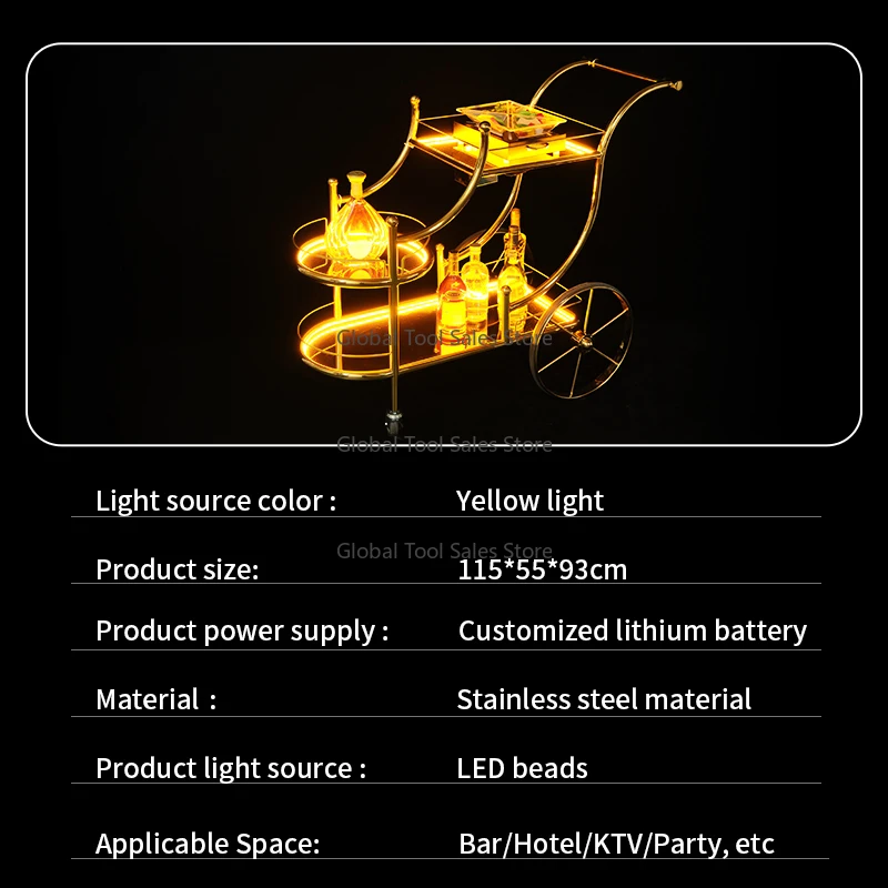 Fashion Royal Style 3-Layer Stainless Steel Mobile Drinks Service Trolley for Hotel KTV Customizable Commercial Cart
Fashion Royal Style 3-Layer Stainless Steel Mobile Drinks Service Trolley for Hotel KTV Customizable Commercial Cart