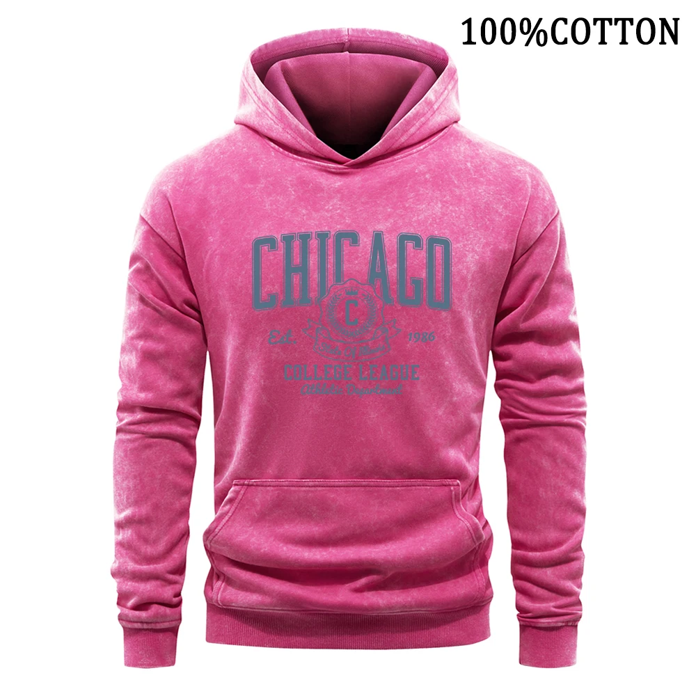 Chicago College League Logo Letter Man Hoodies Vintage Washed Cotton Hoodie Autumn Casual Soft Pullover Simple Hoody Loose Tops
Chicago College League Logo Letter Man Hoodies Vintage Washed Cotton Hoodie Autumn Casual Soft Pullover Simple Hoody Loose Tops