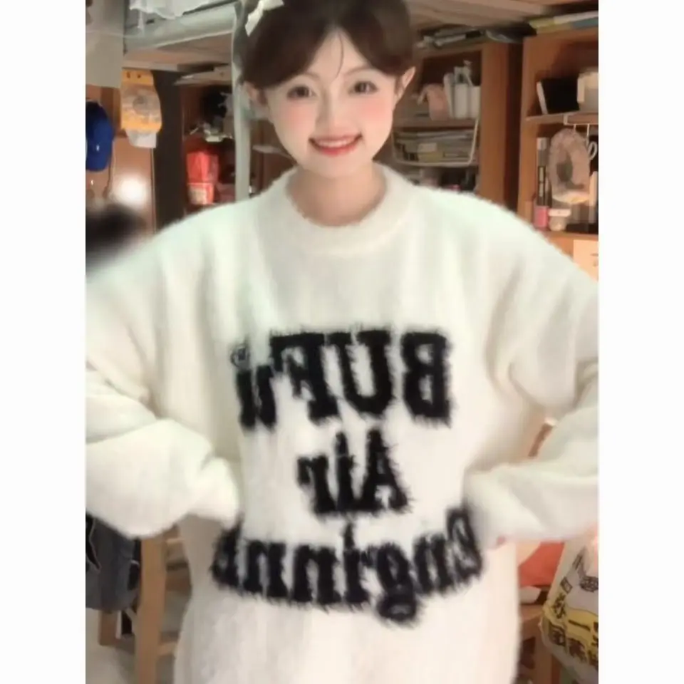 Американский ретро-свитер с буквенным принтом, свободного кроя, вязаный, из мягкого полиэстера, осенний, удлиненный...
Американский ретро-свитер с буквенным принтом, свободного кроя, вязаный, из мягкого полиэстера, осенний, удлиненный...