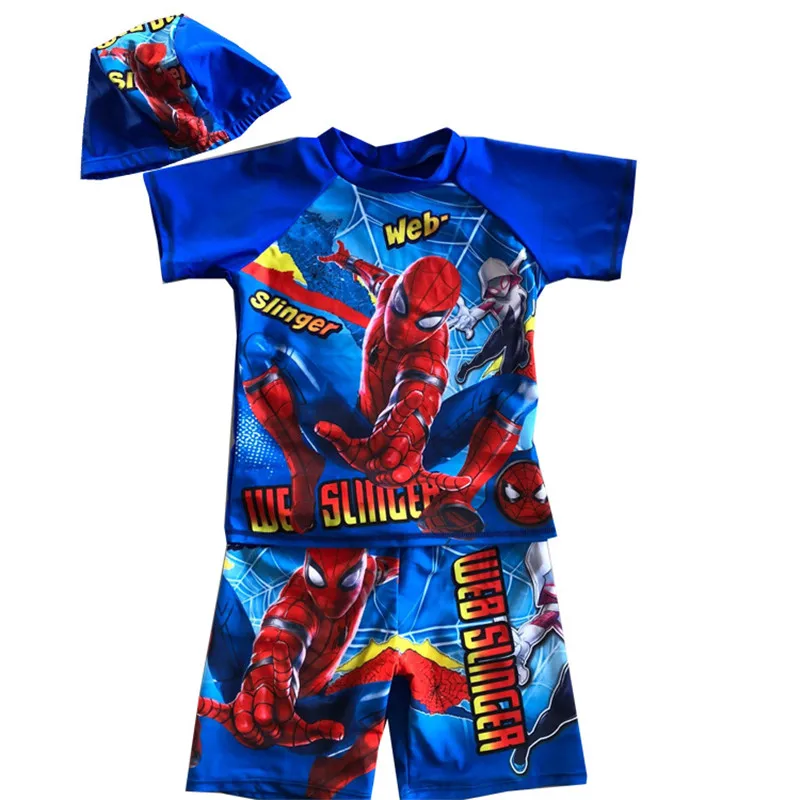 Spiderman Swimsuit Print Kids Swimming Cap Trunks Playsuit Swimwear Pants Set Child Short Sleeve Swimwear Beach Bathing Suit
Spiderman Swimsuit Print Kids Swimming Cap Trunks Playsuit Swimwear Pants Set Child Short Sleeve Swimwear Beach Bathing Suit