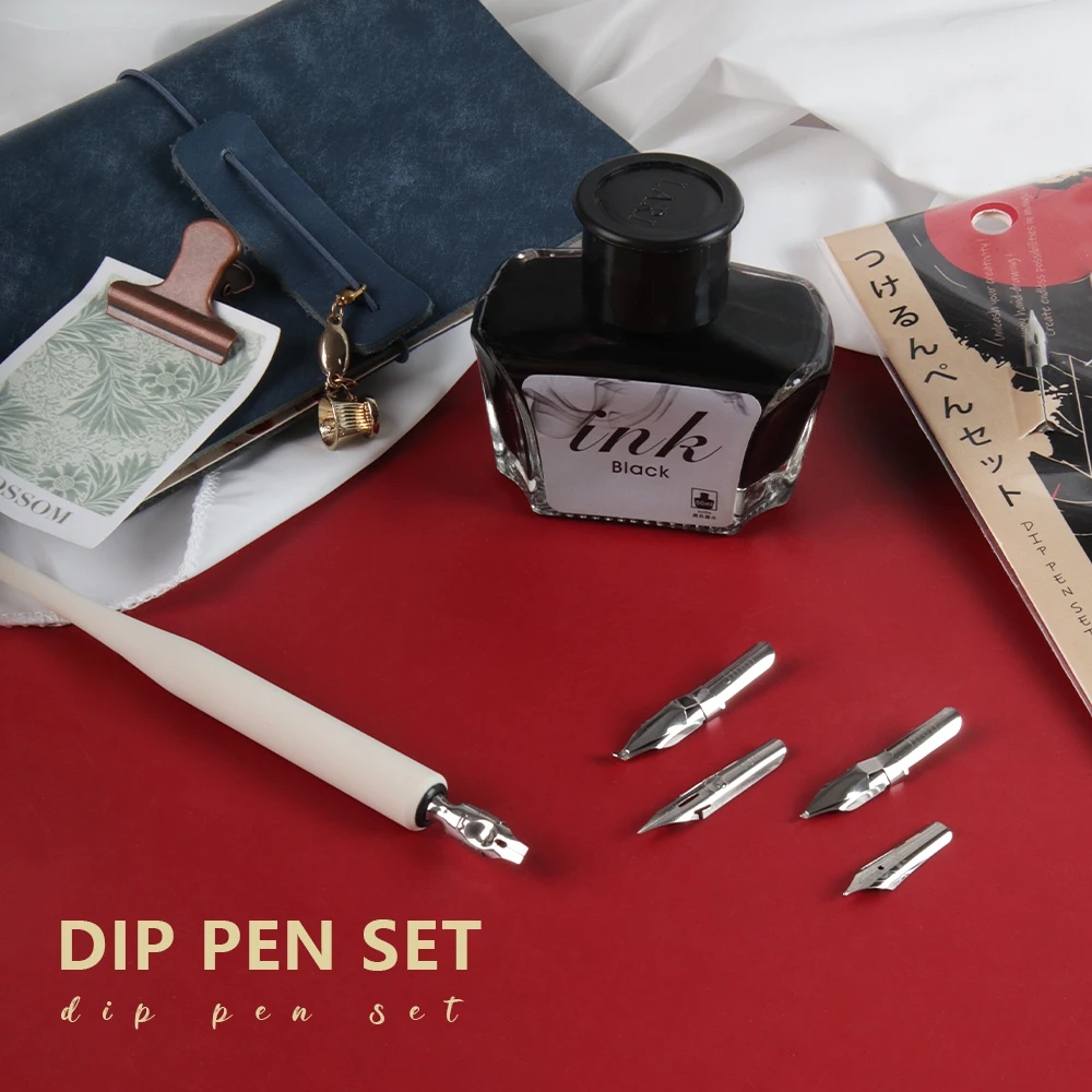 SeamiArt 6pcs Dip Pen set 5pcs Pen Nib and 1pc Pen Holder for Artist Anime Comic Calligraphy Art Supplies
SeamiArt 6pcs Dip Pen set 5pcs Pen Nib and 1pc Pen Holder for Artist Anime Comic Calligraphy Art Supplies