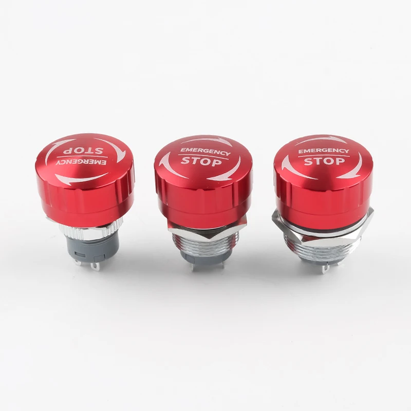 16MM/19MM/22MM Metal Emergency Stop Switch Button Mushroom Shape Self-locking 1NO1NC Ultra-Short Waterproof Stop Button
16MM/19MM/22MM Metal Emergency Stop Switch Button Mushroom Shape Self-locking 1NO1NC Ultra-Short Waterproof Stop Button