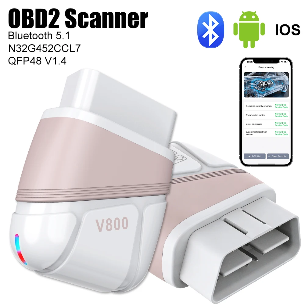 Беспроводной сканер OBD2 N32G452CCL7, QFP48 V1.4 для iOS, Android и Windows, инструмент для сброса кодов неисправностей, диагностический инструмент для автомобилей OBD II
Беспроводной сканер OBD2 N32G452CCL7, QFP48 V1.4 для iOS, Android и Windows, инструмент для сброса кодов неисправностей, диагностический инструмент для автомобилей OBD II