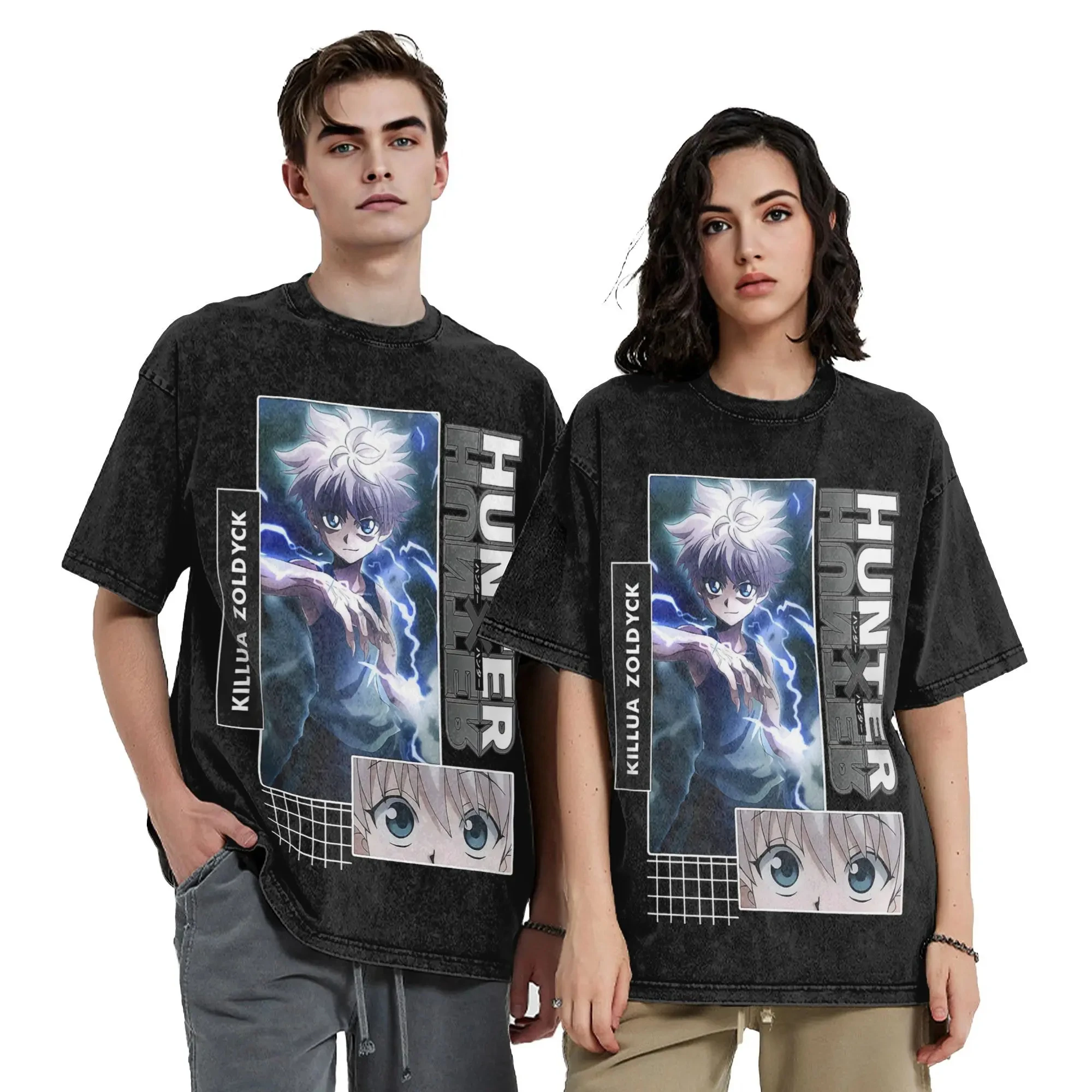 Washed T Shirts Hunter X Hunter Killua Zoldyck Hip Hop T-Shirts Harajuku Streetwear 100% Cotton Printed Tee Shirt for Men Women 
Washed T Shirts Hunter X Hunter Killua Zoldyck Hip Hop T-Shirts Harajuku Streetwear 100% Cotton Printed Tee Shirt for Men Women