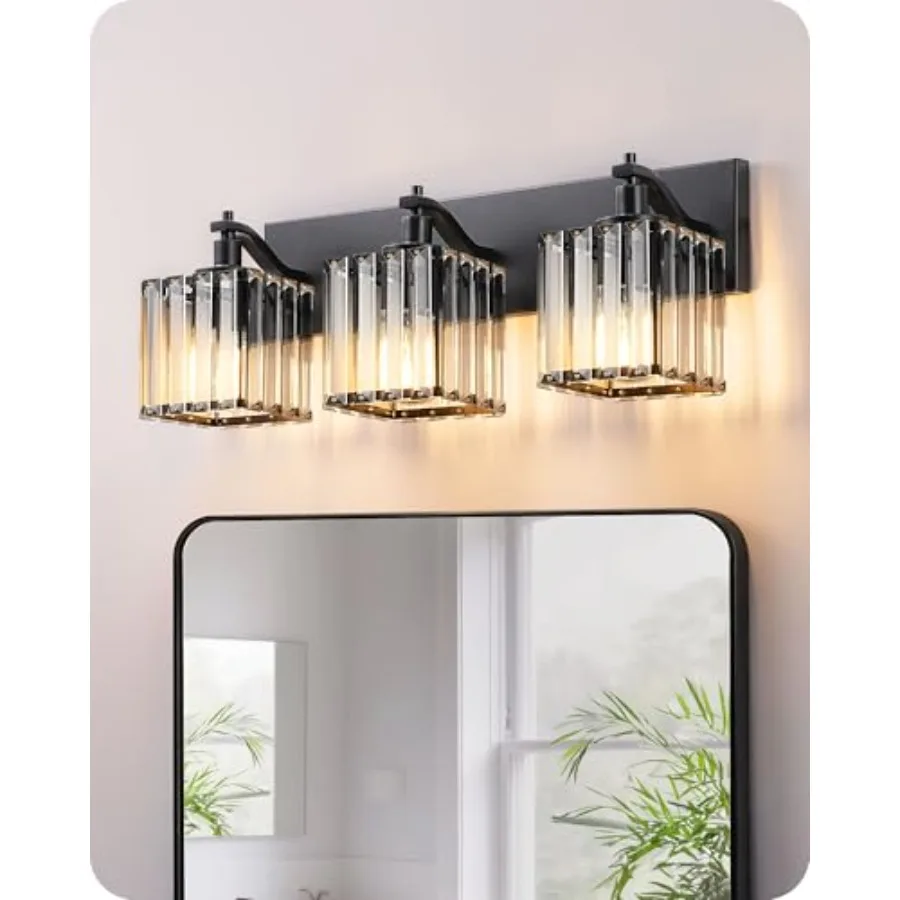 Bathroom Vanity Light Fixtures, 3-Light 20.47'' Crystal Bathroom Lighting Fixtures Over Mirror, Modern Wall Sconce for Powder R
Bathroom Vanity Light Fixtures, 3-Light 20.47'' Crystal Bathroom Lighting Fixtures Over Mirror, Modern Wall Sconce for Powder R