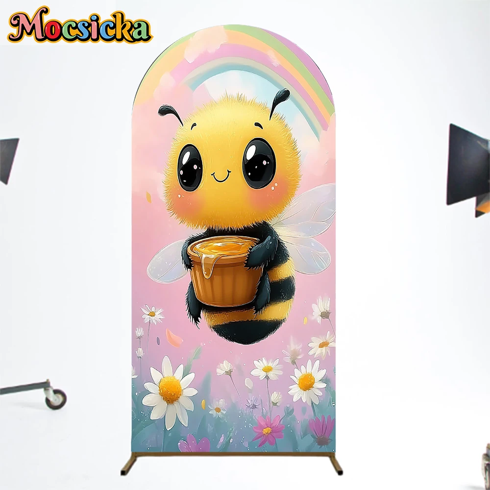 Mocsicka Wedding Arch Backdrop Cover Double-Sided Baby Shower Birthday Arched Background Bee Flower Honey Decoration Studio Prop
Mocsicka Wedding Arch Backdrop Cover Double-Sided Baby Shower Birthday Arched Background Bee Flower Honey Decoration Studio Prop