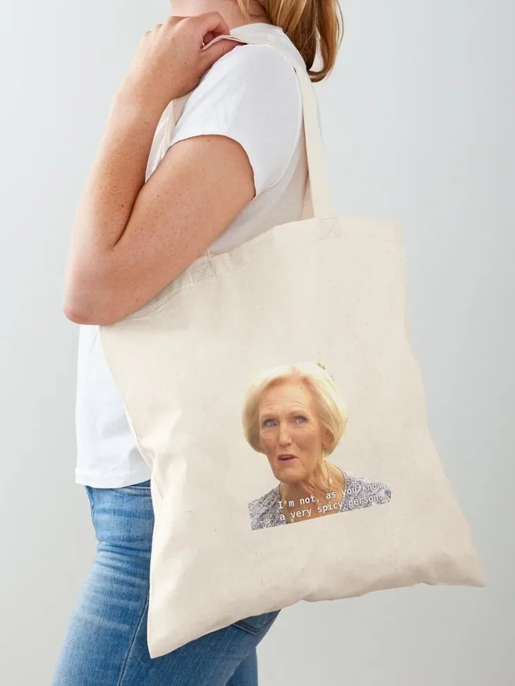 mary berry is not spicy Tote Bag hand bags Large bags for women canvas shopping bag Lady bags
mary berry is not spicy Tote Bag hand bags Large bags for women canvas shopping bag Lady bags