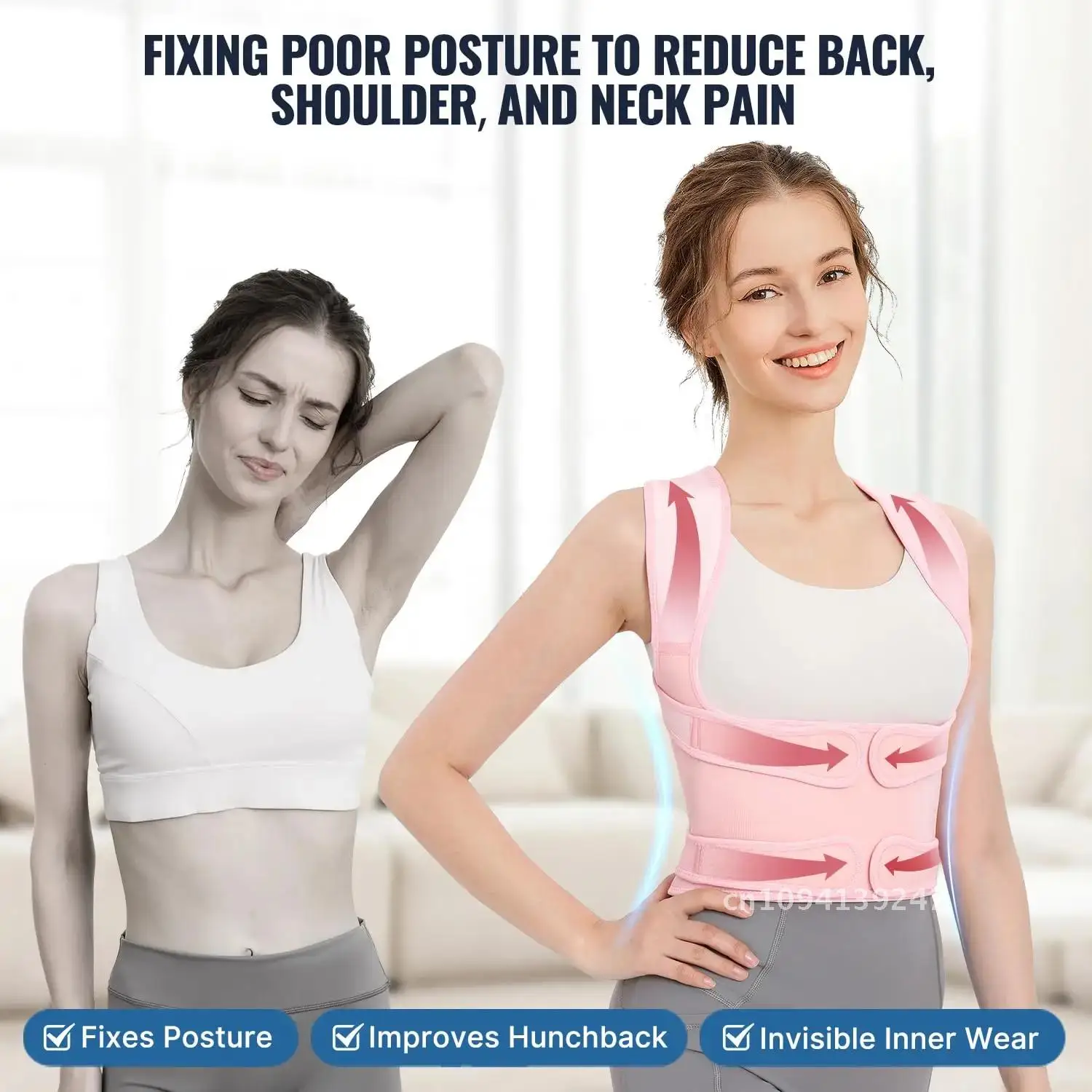 Back Brace Posture Corrector for Women: Shoulder Straightener Adjustable Upper Full Back Relief Lower Support Pain and Back
Back Brace Posture Corrector for Women: Shoulder Straightener Adjustable Upper Full Back Relief Lower Support Pain and Back