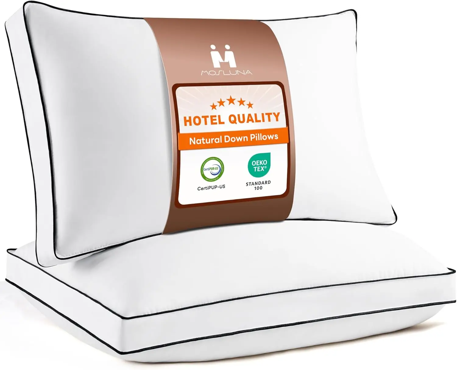 Feather Down Pillows Queen Size Set of 2, Hotel Collection Bed Pillows 2 Pack, Medium Firm Pillow for Side, Back or Stomach Slee
Feather Down Pillows Queen Size Set of 2, Hotel Collection Bed Pillows 2 Pack, Medium Firm Pillow for Side, Back or Stomach Slee