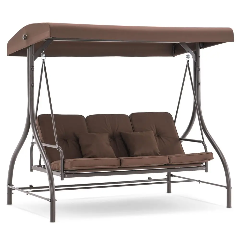 3Seat Outdoor Patio Swing Chair, 2in1 Convertible Porch Swing Glider Chair with Removable Cushions, Adjustable Canopy amp Pillo
3Seat Outdoor Patio Swing Chair, 2in1 Convertible Porch Swing Glider Chair with Removable Cushions, Adjustable Canopy amp Pillo