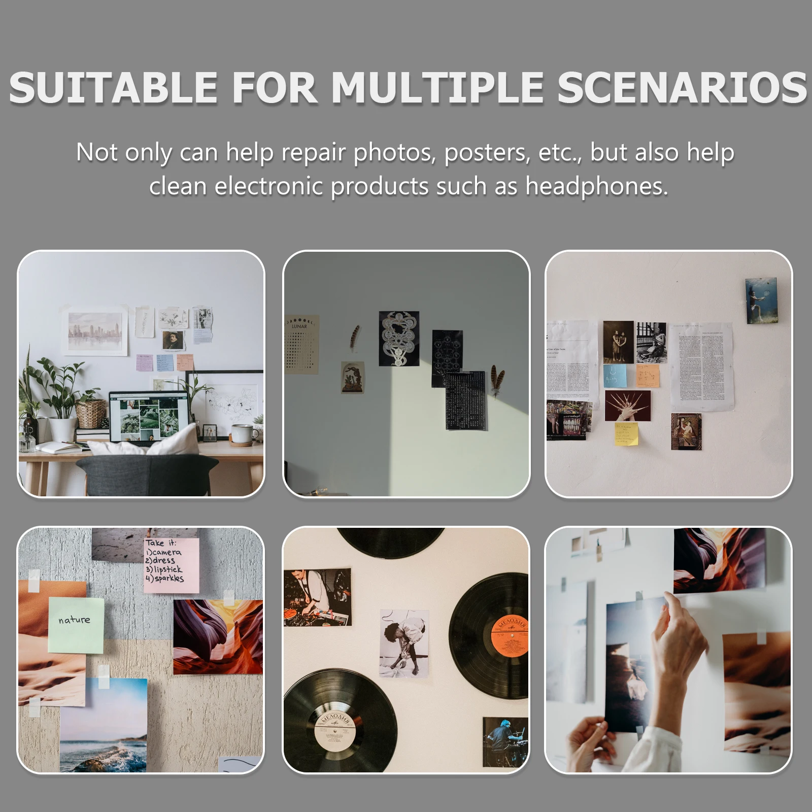 1pc Reusable Photo Fixing Glue Traceless Diy Adhesive For Posters Headphones Cracks Moldable Multi-Purpose Cleaning Sticky Putty
1pc Reusable Photo Fixing Glue Traceless Diy Adhesive For Posters Headphones Cracks Moldable Multi-Purpose Cleaning Sticky Putty