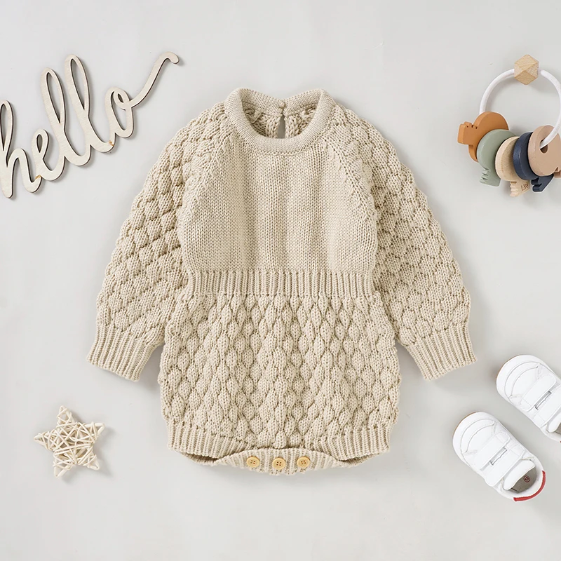 Baby Bodysuit Knit Autumn Infant Girls Jumpsuit Fashion Solid Boys Clothes Newborn Overalls Long Sleeve 0-18M Romper Winter Warm
Baby Bodysuit Knit Autumn Infant Girls Jumpsuit Fashion Solid Boys Clothes Newborn Overalls Long Sleeve 0-18M Romper Winter Warm