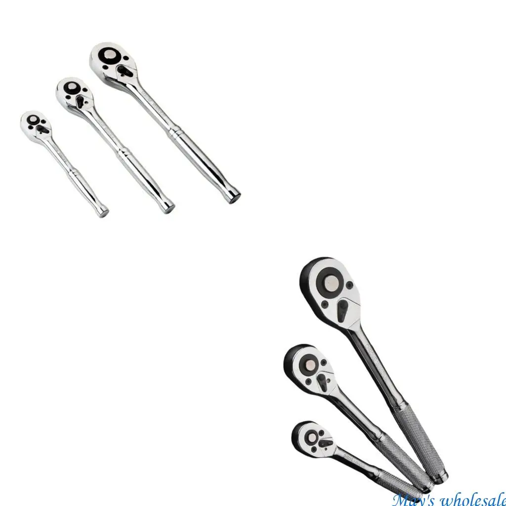 3Pcs 3/8 1/4 1/2 Drive Ratchet Wrench Reversible Ratchet Quick Releases Ratchet 448A
3Pcs 3/8 1/4 1/2 Drive Ratchet Wrench Reversible Ratchet Quick Releases Ratchet 448A